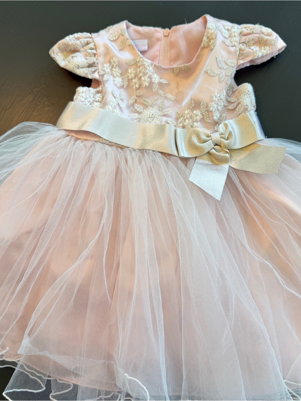 Bonnie Baby Pink and Cream Formal Dress Sz 18M